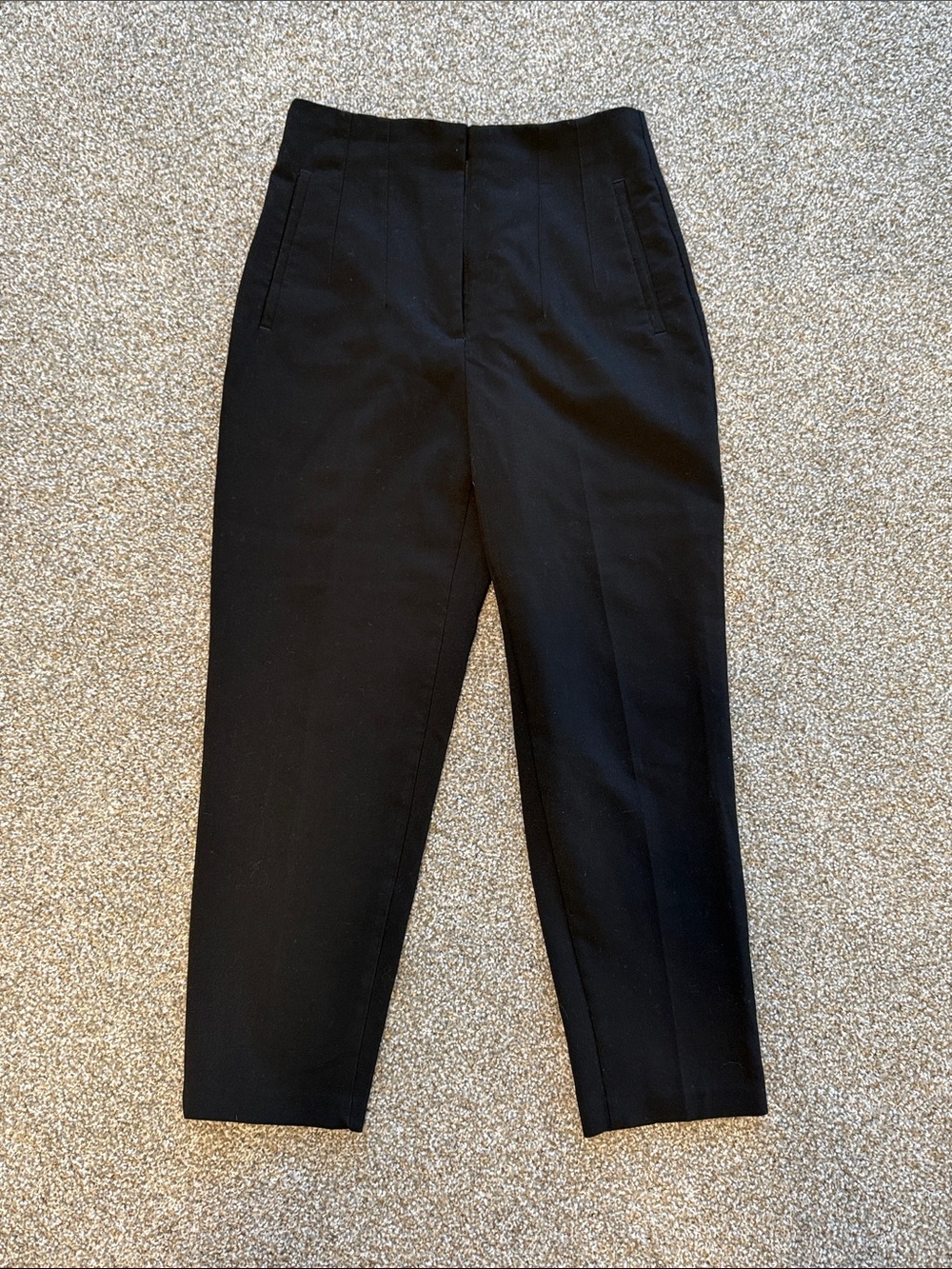 Zara Black High Waisted Tailored Slim Fit Dress Pants Trousers M